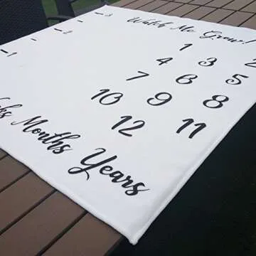 Baby Milestone Blanket Photography Background Prop: Thick Fleece Backdrop for Infants & Toddlers