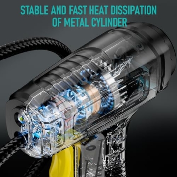 Tire Inflator with LED Flashlight and Digital Gauge