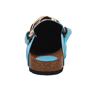 VETASTE Women's Chain Flat Mules Comfortable Slip-ons