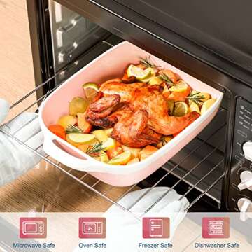 Versatile LOVECASA Casserole Dish Set - 3 Ceramic Dishes