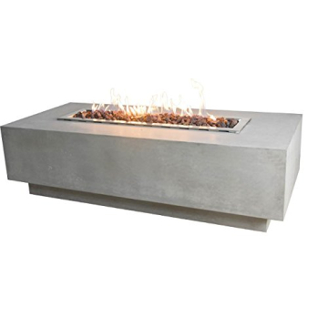 Elementi Granville 60" Concrete Fire Table – Best for Outdoor Gatherings and Warmth