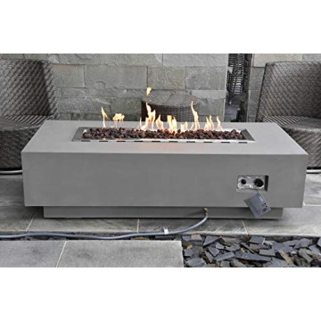 Elementi Granville Concrete Fire Table for Outdoor Warmth