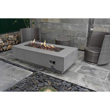 Elementi Granville Concrete Fire Table for Outdoor Warmth