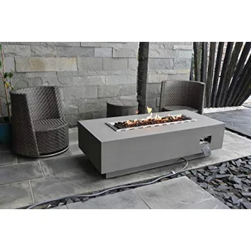 Elementi Granville Concrete Fire Table for Outdoor Warmth