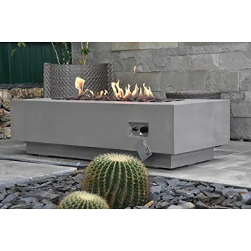 Elementi Granville Concrete Fire Table for Outdoor Warmth