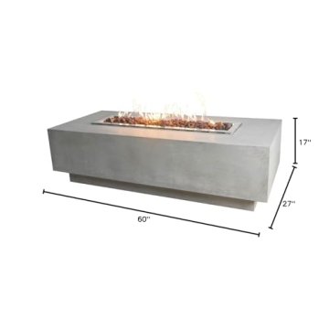 Elementi Granville Concrete Fire Table for Outdoor Warmth