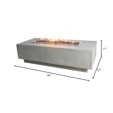Elementi Granville Concrete Fire Table for Outdoor Warmth