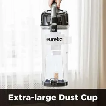 EUREKA PowerSpeed Lightweight Upright Vacuum Cleaner for Carpet and Hard Floor, Powerful Bagless Upright Vacuum Cleaner for Home Pets