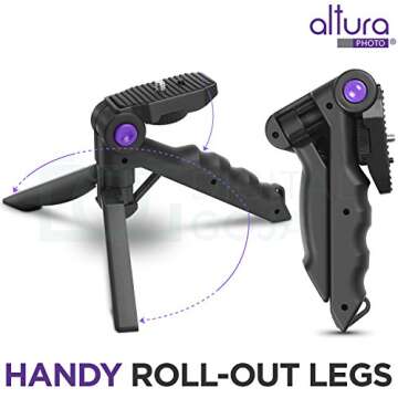 Altura Photo Tripod for DSLR & Mirrorless Cameras - Camera Stabilizer Holder for Canon, Nikon, Sony, Fujifilm, Olympus, Panasonic and More