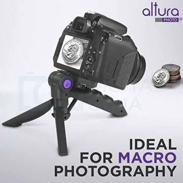 Altura Photo Tripod for DSLR & Mirrorless Cameras - Camera Stabilizer Holder for Canon, Nikon, Sony, Fujifilm, Olympus, Panasonic and More
