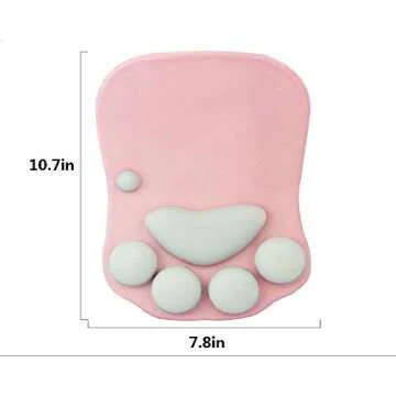 WESAPPINC Cat Paw Mouse Pad with Wrist Support Cushion Soft Silicone Wrist Rests Ergonomic Cute Mousepad