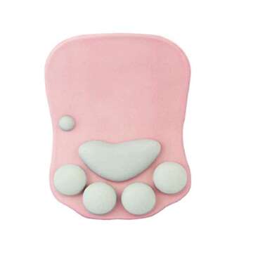 WESAPPINC Cat Paw Mouse Pad with Wrist Support Cushion Soft Silicone Wrist Rests Ergonomic Cute Mousepad