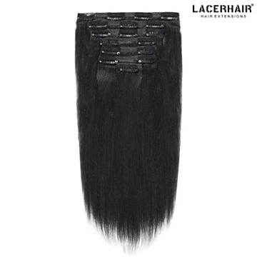 Lacer Remy Yaki Clip in Hair Extensions for Natural Looks