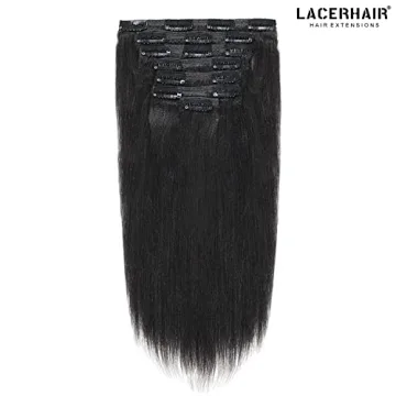 Lacer Remy Yaki Clip in Hair Extensions for Natural Looks