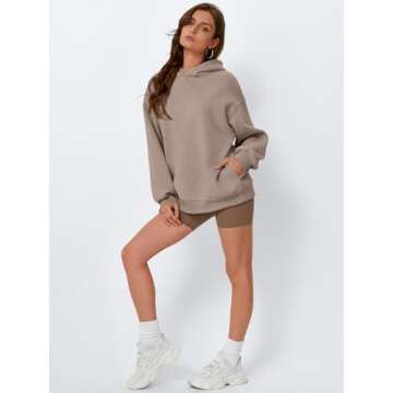 EFAN Women’s Cozy Oversized Fleece Hoodie for Fall Fashion