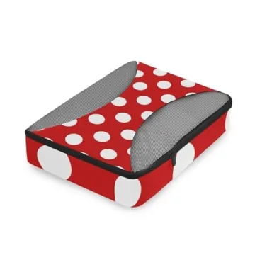 4 Set Polka Dot Packing Cubes for Organized Travel