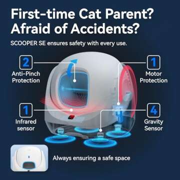 CATLINK Self Cleaning Litter Box, Pinch-free Safety Protection Automatic Litter Box for Multiple Cat...