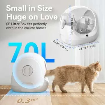 CATLINK Self Cleaning Litter Box, Pinch-free Safety Protection Automatic Litter Box for Multiple Cat, Kitten, Senior, Short-legged, Disabled, Fat Cat, Suitable for Beginner/Traveler/New Cat Parent, SE