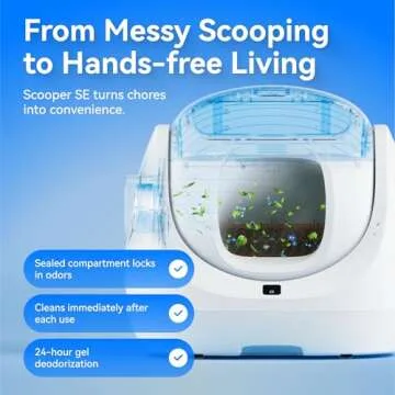 CATLINK Self Cleaning Litter Box, Pinch-free Safety Protection Automatic Litter Box for Multiple Cat, Kitten, Senior, Short-legged, Disabled, Fat Cat, Suitable for Beginner/Traveler/New Cat Parent, SE