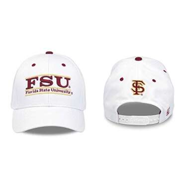 NCAA Florida State Seminoles Unisex NCAA The Game bar Design Hat FSU, White, Adjustable