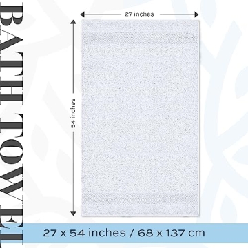 White Classic Luxury Bath Towels Set of 4 - Ultra Soft 700 GSM