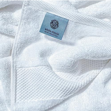 White Classic Luxury Bath Towels Set of 4 - Ultra Soft 700 GSM