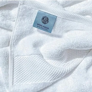 White Classic Luxury Bath Towels Set of 4 - Ultra Soft 700 GSM