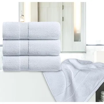 White Classic Luxury Bath Towels Set of 4 - Ultra Soft 700 GSM