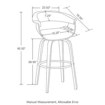 Glitzhome Bar Stools Set of 2, 29.5’’H Swivel Barstools with Curved Back, Bar Height Stools Bar Chairs with Backrest, Footrest, Solid Bentwood Frame, White