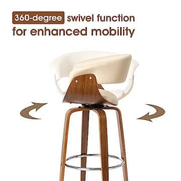 Stylish Glitzhome Swivel Bar Stools Set of 2