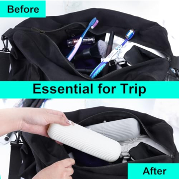 UCEC Travel Toothbrush Holder - Portable Dual Pack Cases