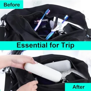 UCEC Travel Toothbrush Holder - Portable Dual Pack Cases