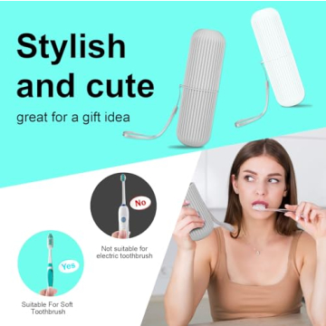 UCEC Travel Toothbrush Holder - Portable Dual Pack Cases