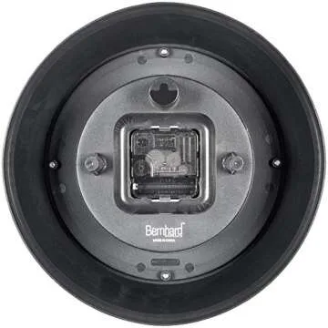 Bernhard Products Retro Wall Clock 9.5 Inch Pink Kitchen 50's Vintage Design Round Silent Non Ticking Battery Operated Quality Quartz for Home Office Baby Nursery Girls Room Classroom, Easy to Read