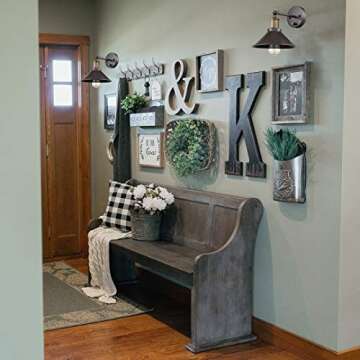 CLAXY Industrial Light Adjustable Wall Sconce Simplicity 1 Light Wall Lamp-2 Pack