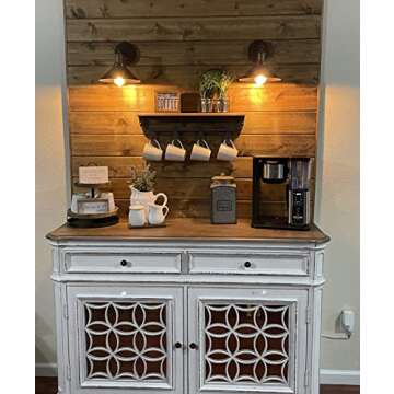 CLAXY Industrial Light Adjustable Wall Sconce Simplicity 1 Light Wall Lamp-2 Pack