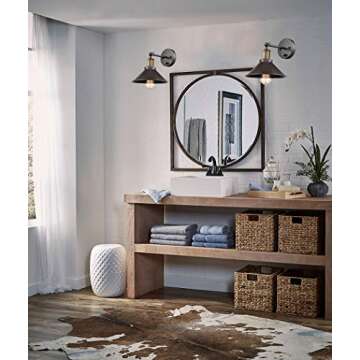 CLAXY Industrial Light Adjustable Wall Sconce Simplicity 1 Light Wall Lamp-2 Pack