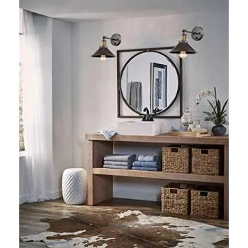 CLAXY Industrial Light Adjustable Wall Sconce Simplicity 1 Light Wall Lamp-2 Pack