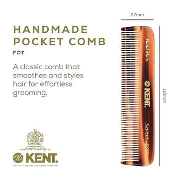 Kent FOT Fine Tooth Comb | Handmade Pocket Comb for Men