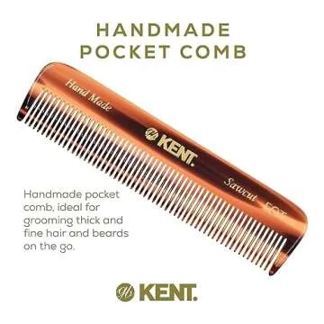 Kent FOT Fine Tooth Comb | Handmade Pocket Comb for Men