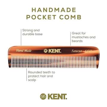 Kent FOT Fine Tooth Comb | Handmade Pocket Comb for Men