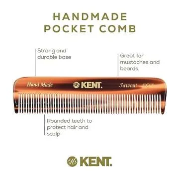 Kent FOT Fine Tooth Comb | Handmade Pocket Comb for Men