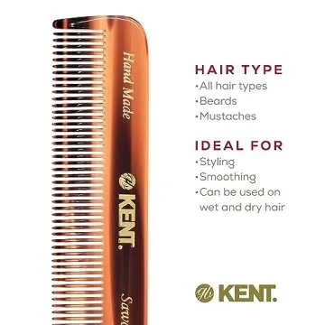 Kent FOT Fine Tooth Comb | Handmade Pocket Comb for Men