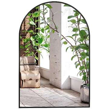 Americanflat 20x30 Arched Mirror - Large Hanging Mirror with Aluminum Frame - Modern Mirror for Bath...