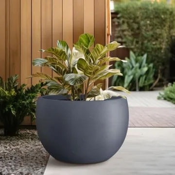 Kante 19.9" Outdoor/Indoor Concrete Planter for Stylish Spaces