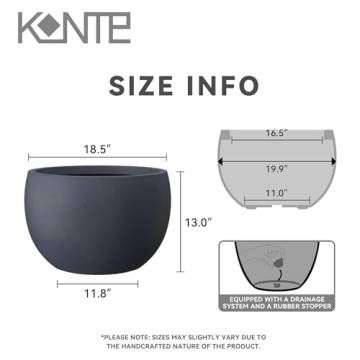 Kante 19.9" Outdoor/Indoor Concrete Planter for Stylish Spaces
