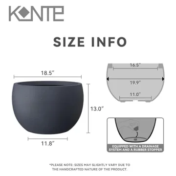 Kante 19.9" Outdoor/Indoor Concrete Planter for Stylish Spaces