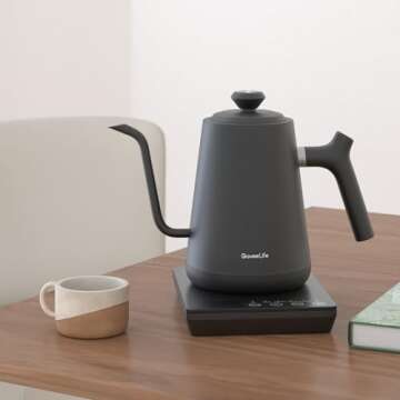 GoveeLife Smart WiFi Electric Kettle with LED Display, Variable Temperature Control, 0.8L, Alexa Com...