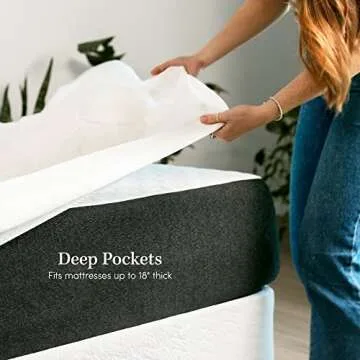 ExceptionalSheets Rayon Bamboo Mattress Pad King Size