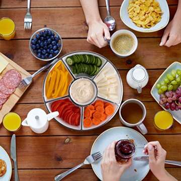 Plasticpro Round Serving Tray Set for Elegant Entertaining